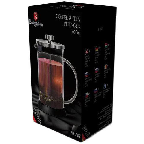 Berlinger Haus dugattyús kávé-és tea készítő, 600 ml, ezüst-fekete, BH-6302