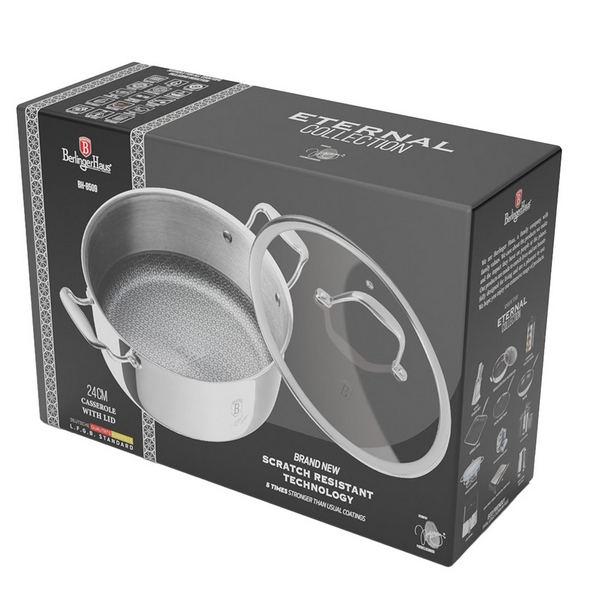 Berlinger Haus ETERNAL rm.bev. lábos+fedő 24 cm indukciós, BH-8509