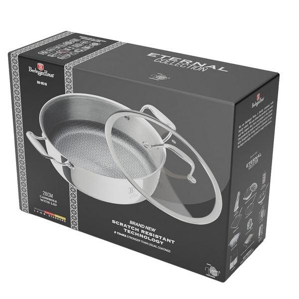 Berlinger Haus ETERNAL rozsdamentes bevonatos lábos+fedő 28 cm indukciós BH-8510