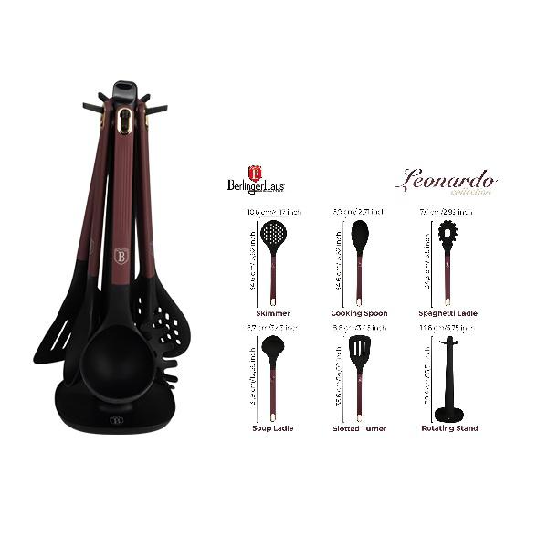 Berlinger Haus LEONARDO tálaló készlet 6 részes + állvány, BH-8620