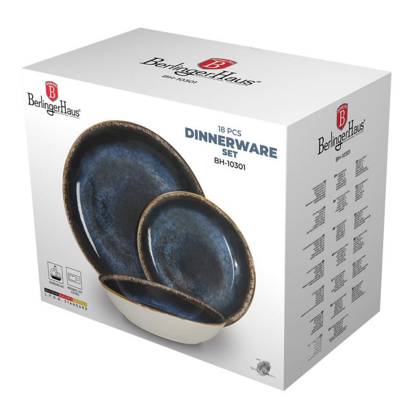 Berlinger Haus Porcelán étkészlet 18 db DEEP SEA, BH-10301