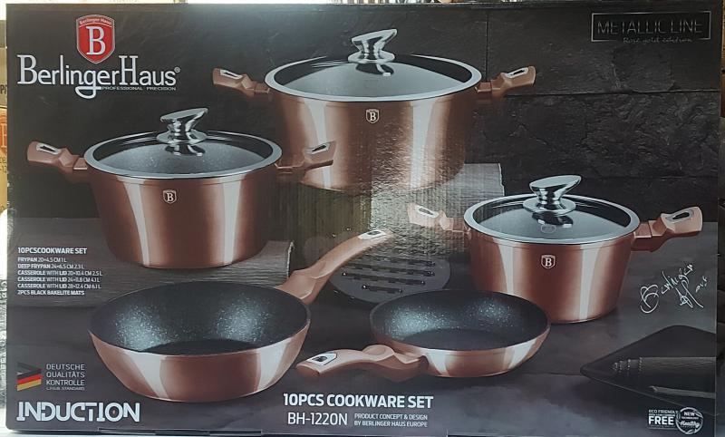 Berlinger Haus Rose Gold edénykészlet BH-1220N, indukciós