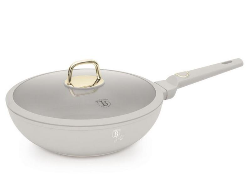 Berlinger Haus SAHARA bevonatos wok nyeles +üveg fedő 28 cm indukciós BH-8064