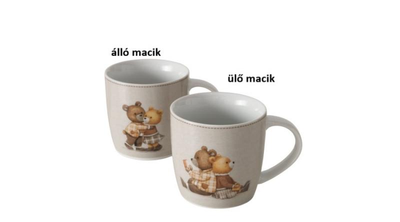 B.G.2059593 Porcelánbögre 330ml, macifiúval és macilánnyal, Henry