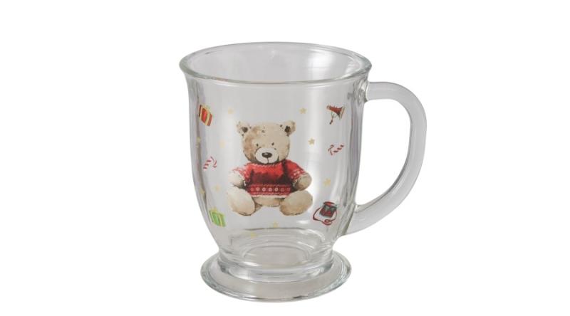 B.G.2060999 Üvegbögre 490ml, piros pulcsis macival, Bailey