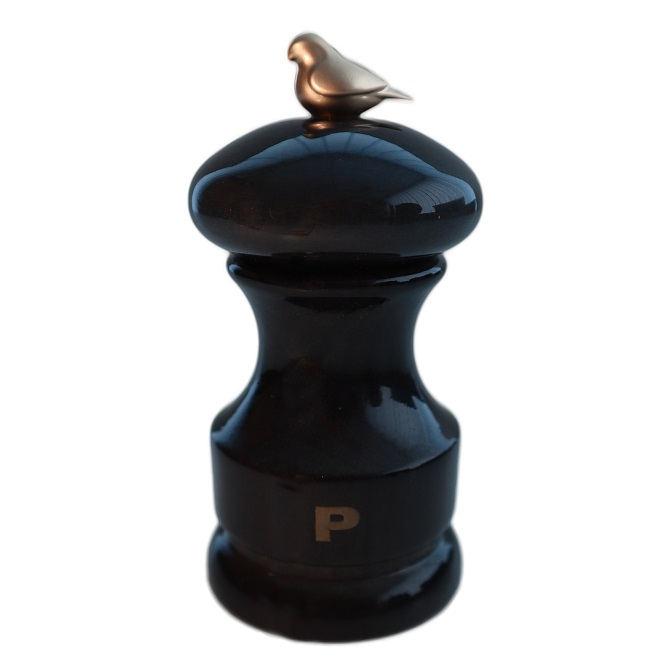 Bisetti Borsdaráló 11cm /fa/ BLACK LAQUERED, madaras