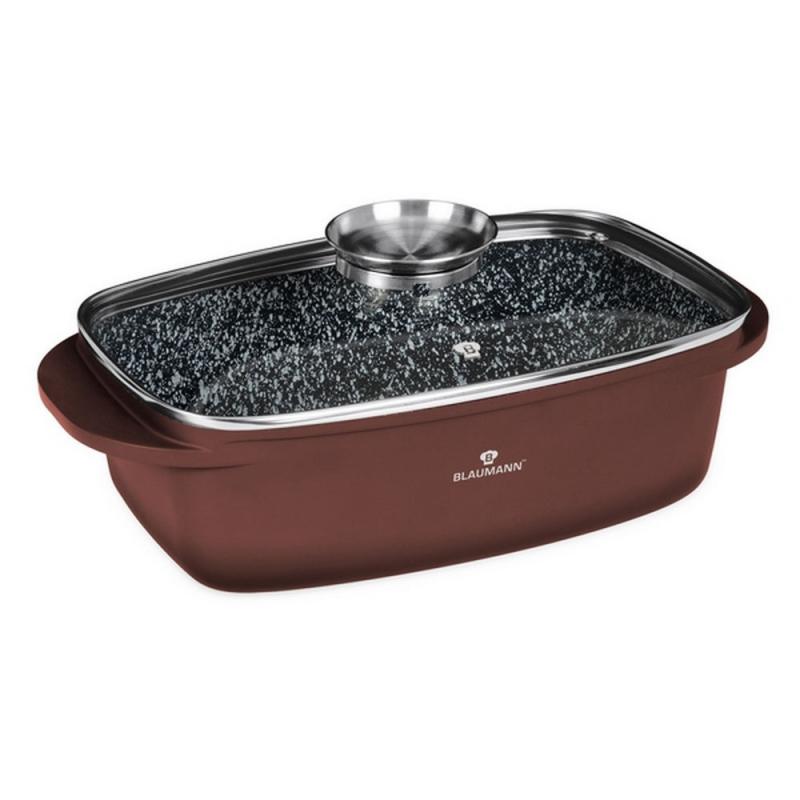 Blaumann CERA STONE bevonatos pecsenyesütő 32x21x10,6cm 6l, BL-4097