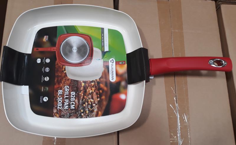 Blaumann Cookwell grill serpenyő, piros, 28 cm, 345212