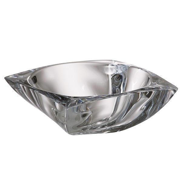 BOHEMIA AREZZO tál 22×22 cm, átlátszó kristály