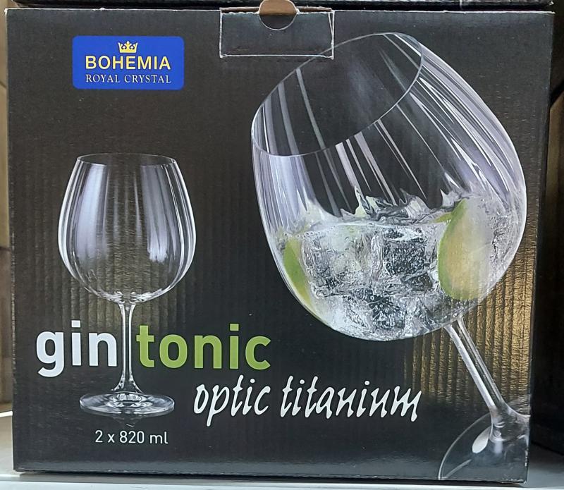 Bohemia Gin Tonic pohár, bordázott, 2x820ml