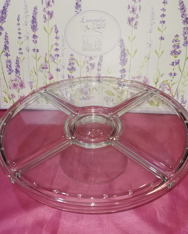 Borgonovo Palladio üveg talpas tortatál, 30,5 cm, 1 db