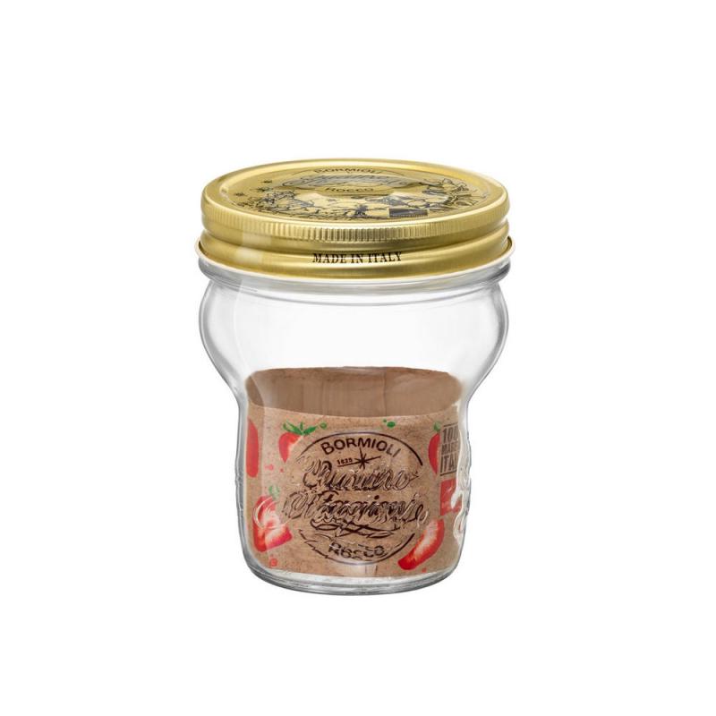 Bormioli QUATTRO EMPI tároló üveg+tető 0,27cl
