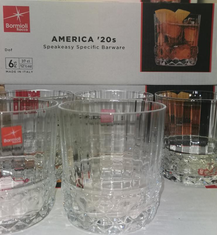 Bormioli Rocco America 20s DOF whiskys pohár, 37 cl, 6 db