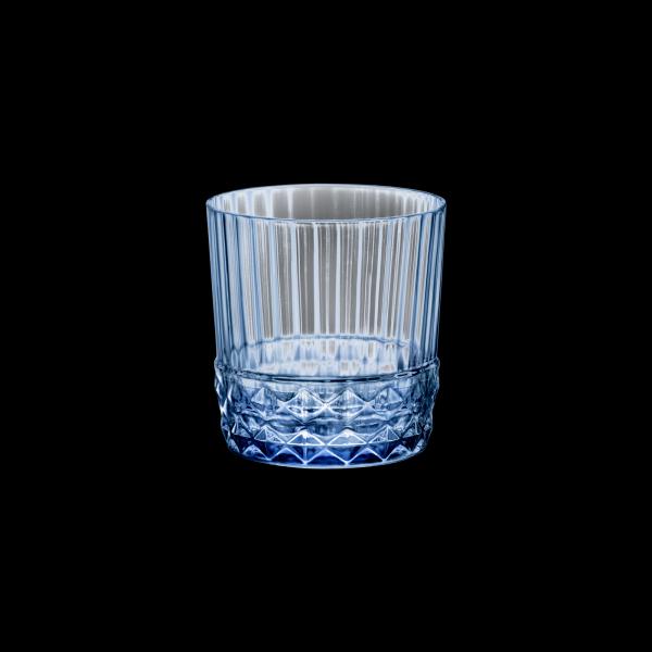 Bormioli Rocco America 20s Rocks Sapphire (kék) whiskys pohár, 37 cl, 6 db