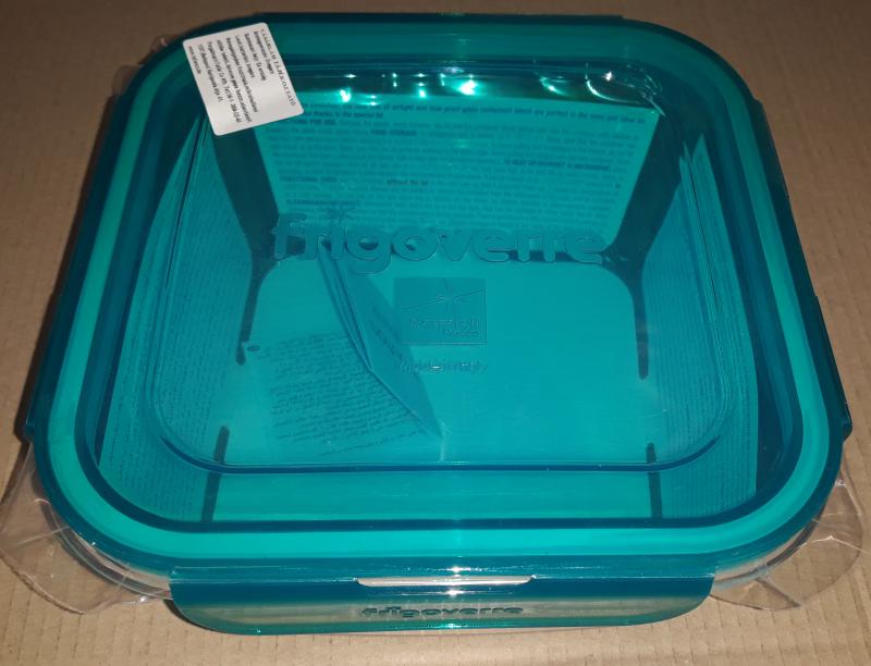 Bormioli Rocco Evolution türkíz szögl.tárolódoboz, 18X18X8 cm, 140 cl, 119895