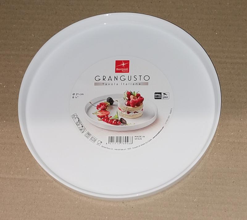 Bormioli Rocco Grangusto peremes tányér, 21 cm