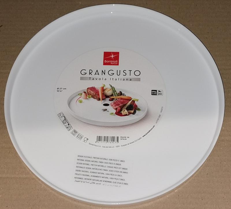 Bormioli Rocco Grangusto peremes tányér, 27 cm