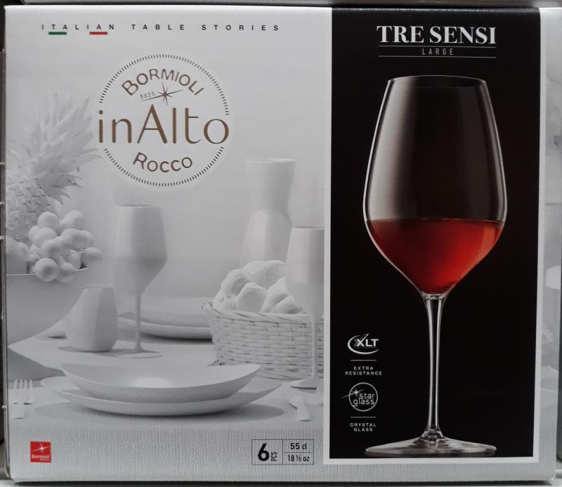 Bormioli Rocco Inalto Tre Sensi talpas pohár, 55 cl, 6 db, 119861