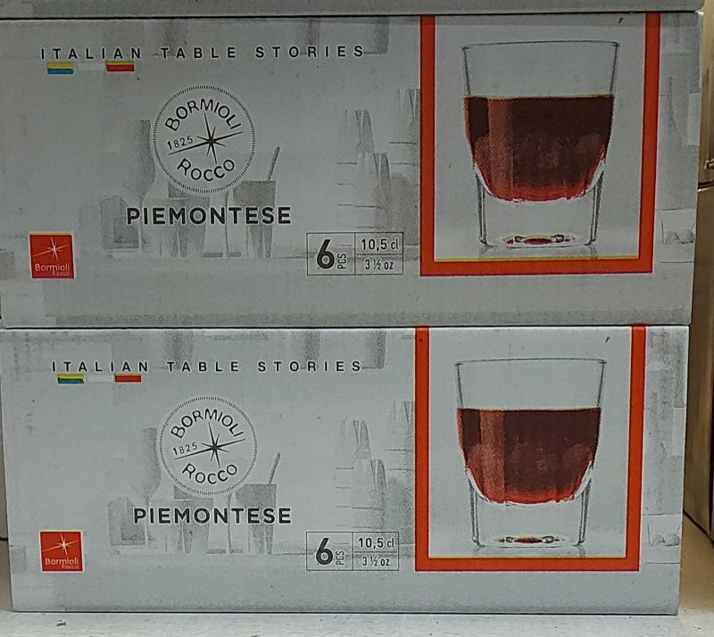 Bormioli Rocco Piemontese 10,5cl röviditalos pohár, üveg, 6db