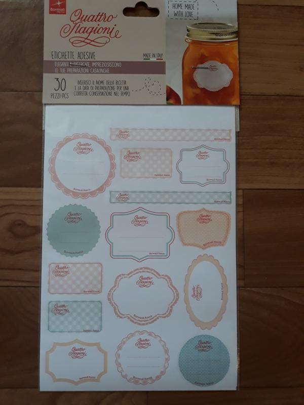 Bormioli Rocco Quattro Stagioni címke tároló üvegre, 30 db, 119731