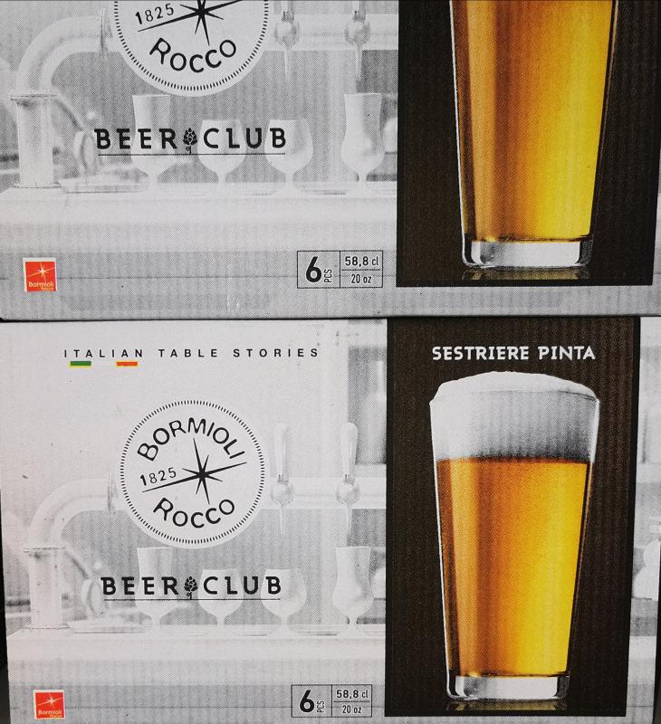 Bormioli Rocco Sestriere sörös pohár, 6 db, 58,8 cl,