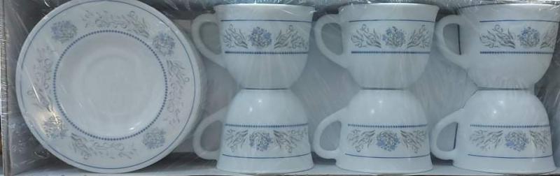 Bormioli Rocco Toledo Exotique 6 személyes üveg teás készlet, 22 cl