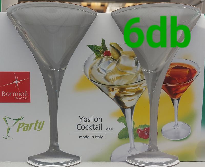 Bormioli Rocco Ypsilon talpas koktélos pohár 24,5, 6db