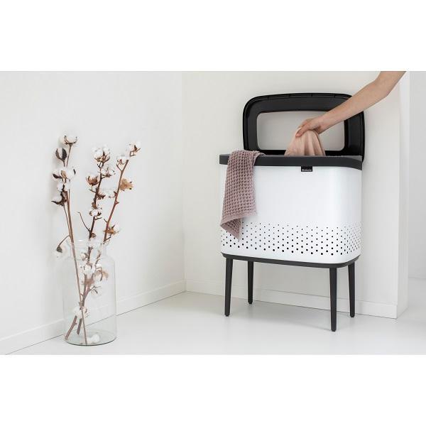 BRABANTIA BO szennyesruhatartó 60l WHITE, fehér, 200502
