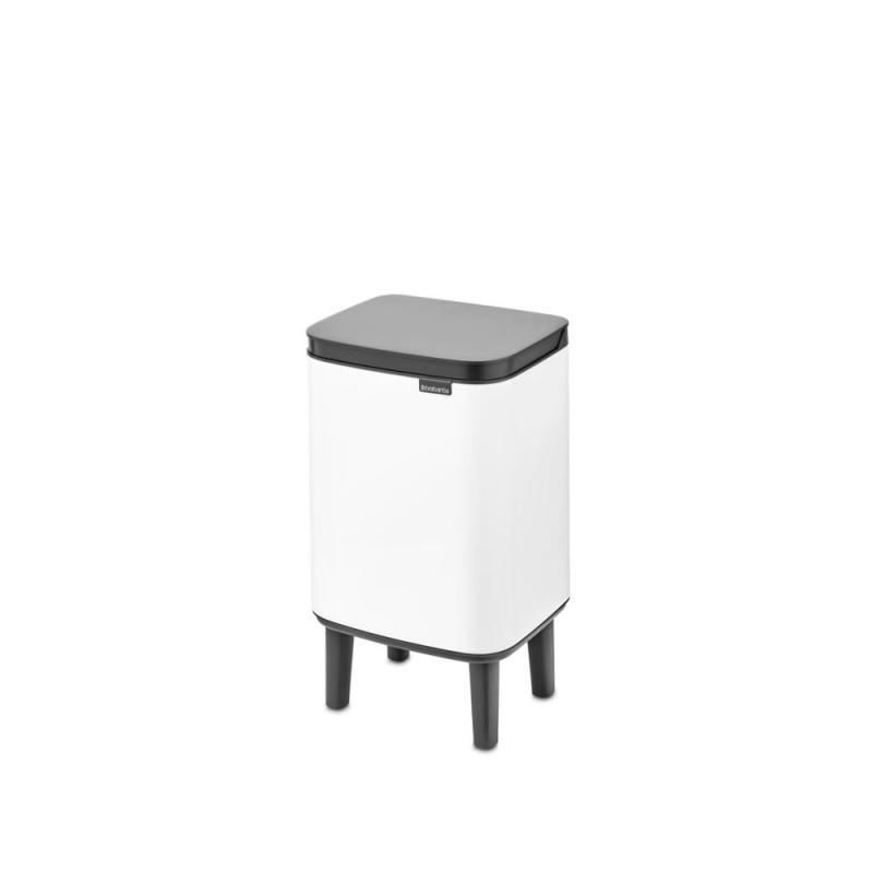 BRABANTIA BO WASTE BIN HI fém hulladék tartó, 4L WHITE, fehér, 227042