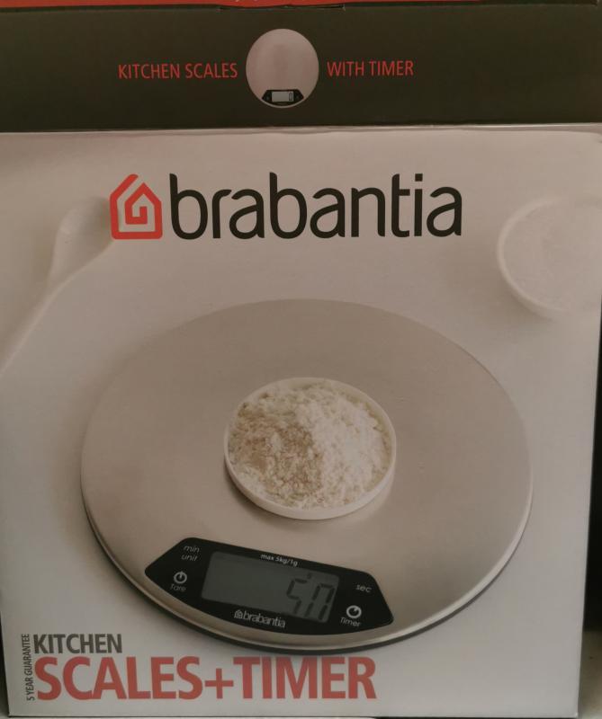 Brabantia digitális mérleg, kerek, Matt Steel, 5 kg-ig, 480560