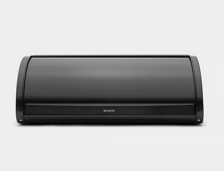 Brabantia Fém kenyérdoboz 2 kg ROLL TOP MATT BLACK, fekete, 236761
