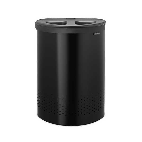Brabantia Fém szennyesruhatartó 2részes 55l  MATT BLACK, fekete, 242366