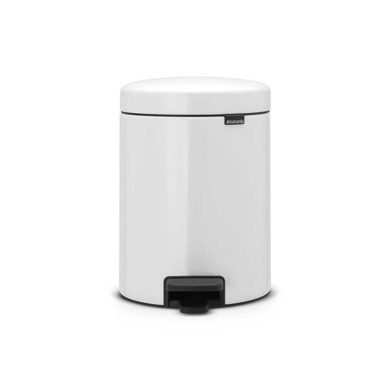 Brabantia Pedal Bin Newicon, 5 liter, White, pedálos szemetes, fehér, 112065