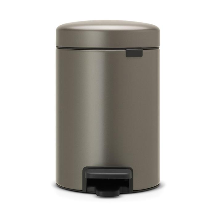 Brabantia Pedal Bin Newicon Platinum, pedálos szemetes, 3 liter, 113246