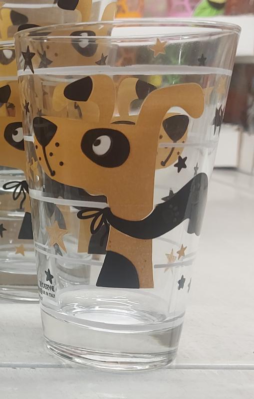 Cerve Nadia Golden Dog üveg pohár 1db, 165897D