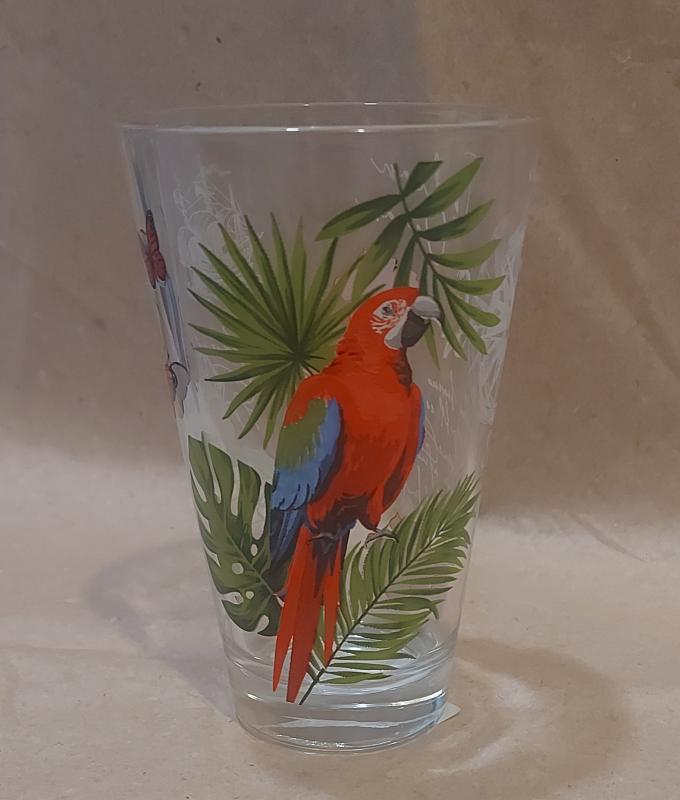 Cerve Nadia üdítős pohár, piros papagáj, 31 cl, 165892P