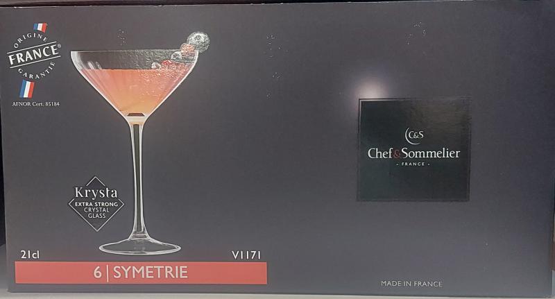 Chef Sommelier Symetrie koktélos pohár, 21cl, 6db