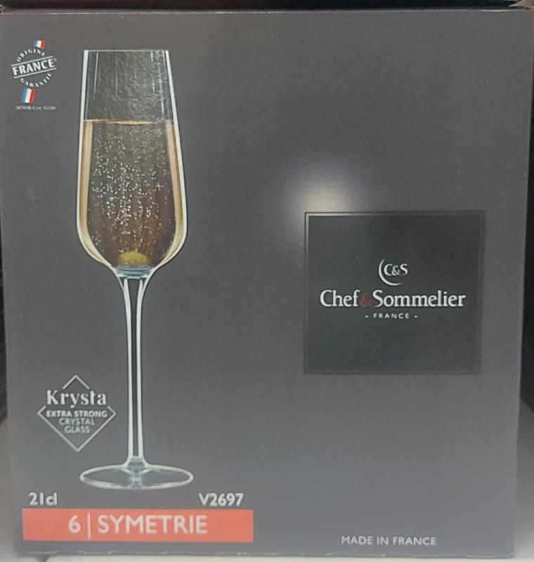 Chef Sommelier Symetrie pezsgős pohár, 21cl, 6db