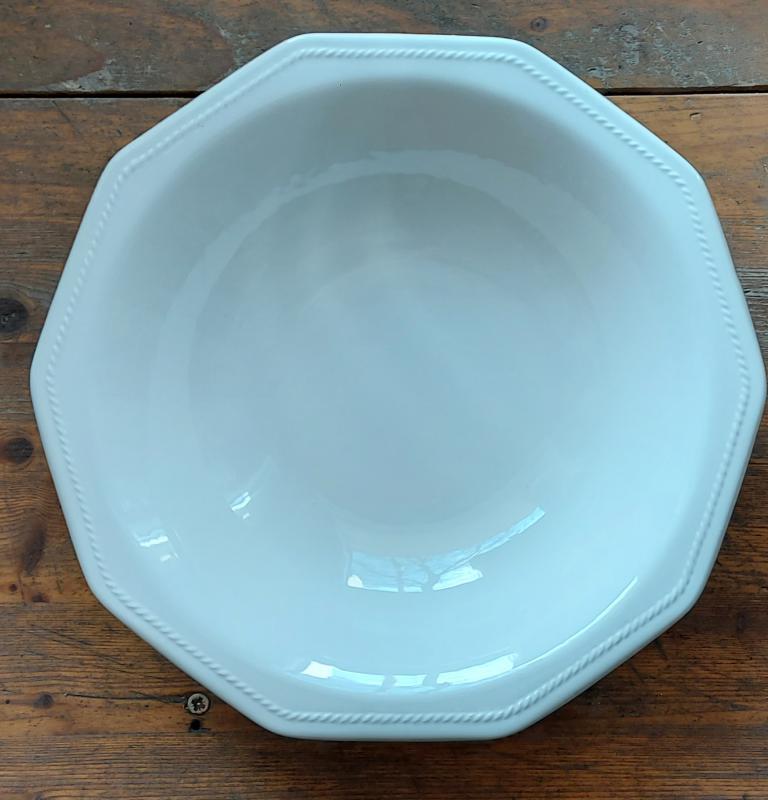 CHURCHILL ARTIC WHITE kerámia salátás tál, szögletes, fehér, 25,5cm