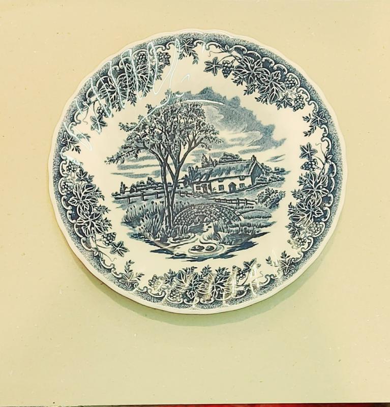 Churchill Brook Blue kerámia desszert tányér, 1db