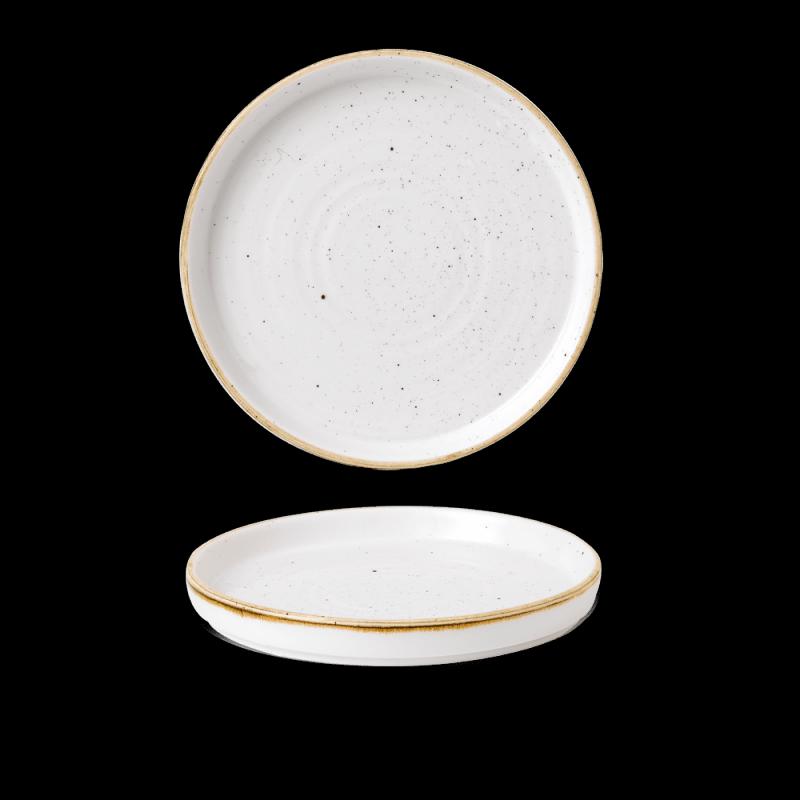 Churchill STONECAST BARLEY WHITE kerámia peremes, lapos tányér, walled 16cm 1db, SWHSWP161
