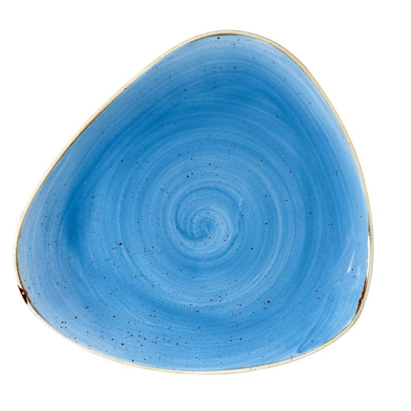 Churchill STONECAST CORNFLOWER BLUE kerámia, háromszög tányér 31,1cm,1db, SCFSTR121