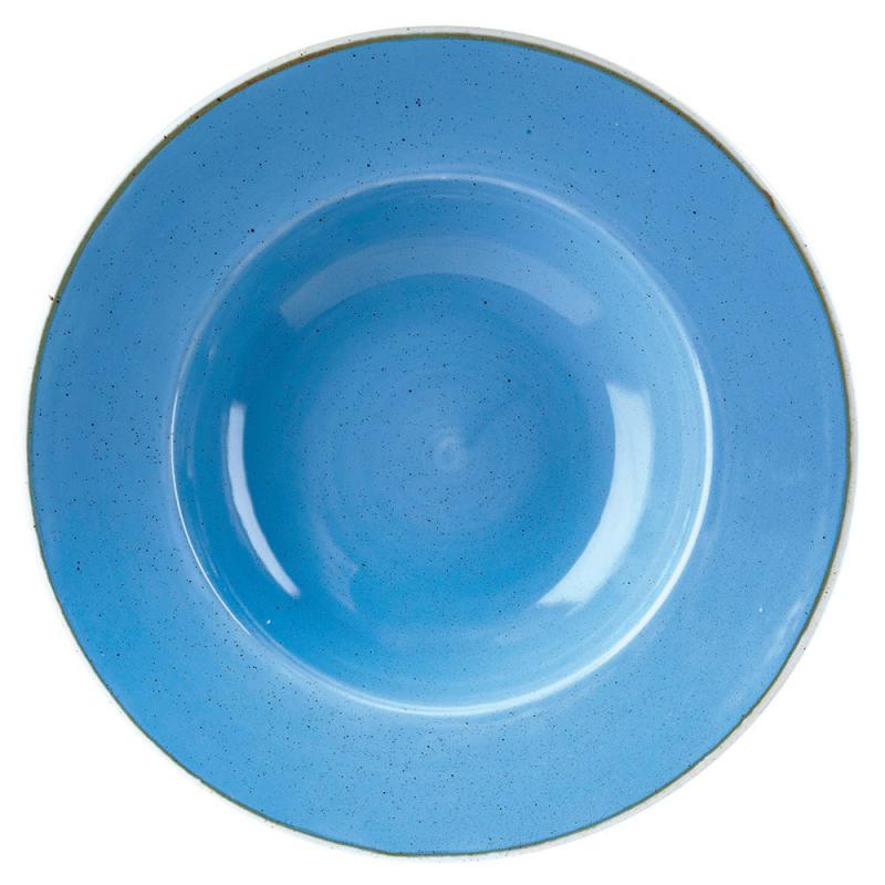 Churchill STONECAST CORNFLOWER BLUE kerámia széles peremes, mély tányér 28cm 1db, SCFSVWBL1