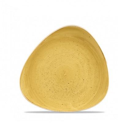 Churchill STONECAST MUSTARD kerámia, háromszög tányér 26,5cm,1db, SMSSTR101