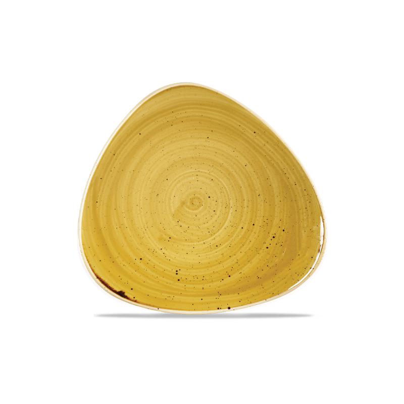 Churchill STONECAST MUSTARD kerámia, háromszög tányér 31,1cm,1db, SMSSTR121