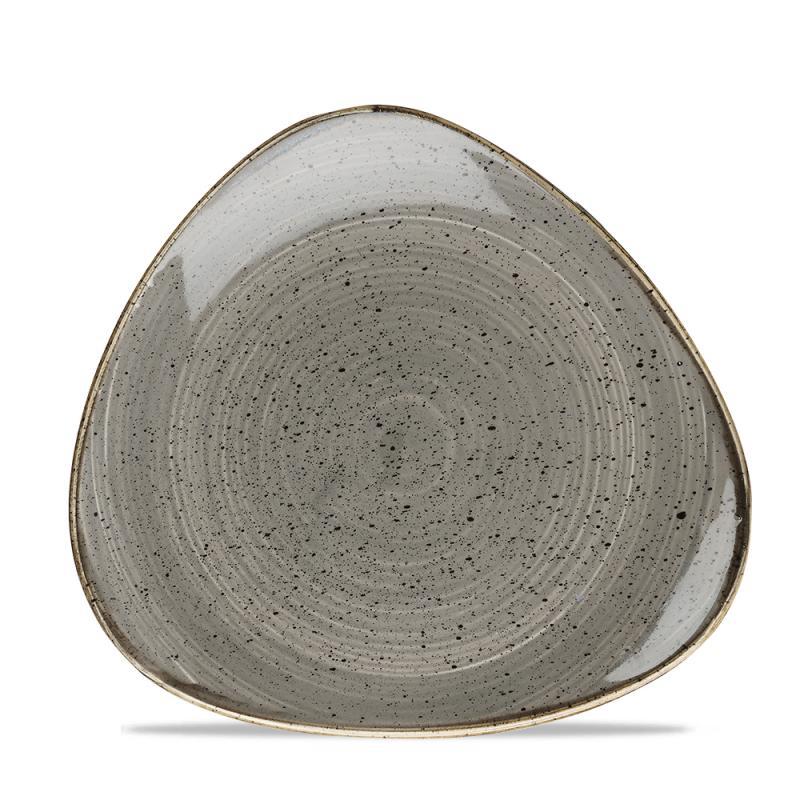 Churchill STONECAST PEPPERCORN GREY kerámia, háromszög tányér 22,9cm,1db, SPGSTR91