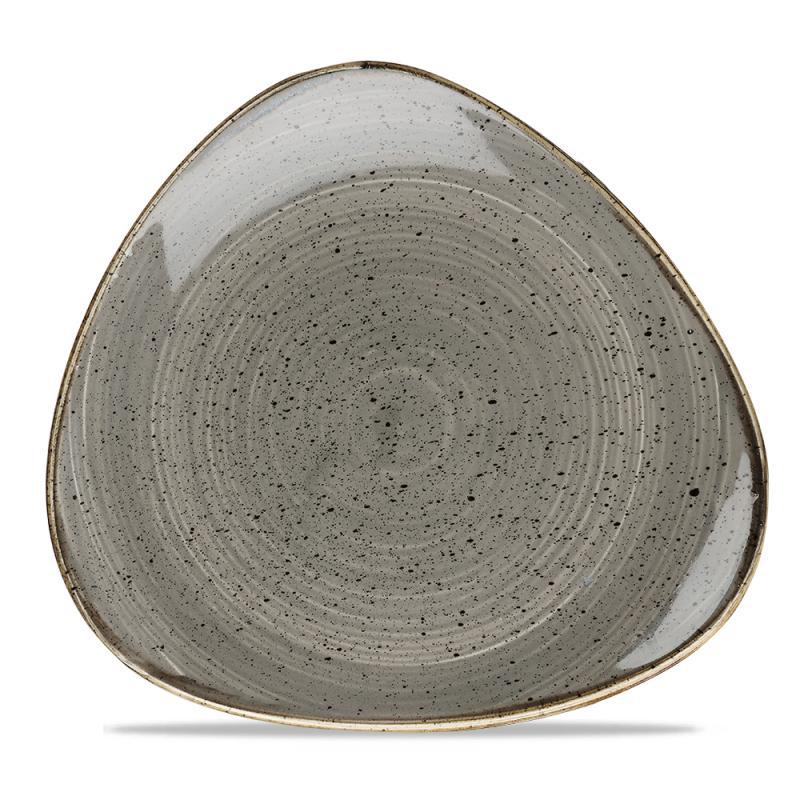 Churchill STONECAST PEPPERCORN GREY kerámia, háromszög tányér 26,5cm,1db, SPGSTR101