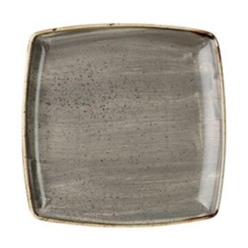 Churchill STONECAST PEPPERCORN GREY kerámia szögletes tányér, 26,8x26,8cm, 1db, SPGSDS101