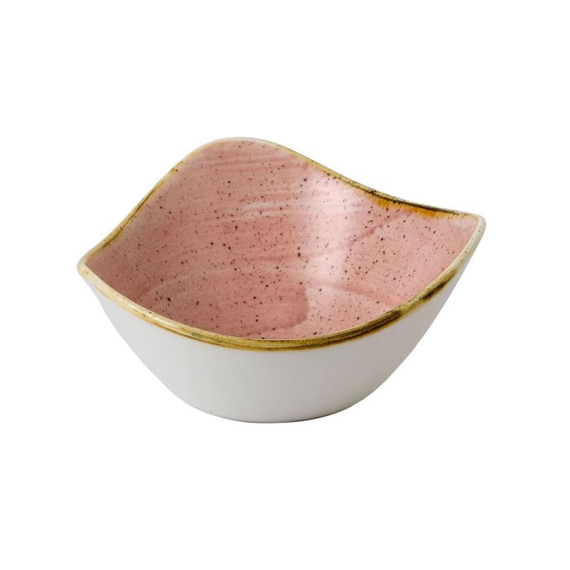 Churchill STONECAST PETAL PINK kerámia kicsi háromszög salátás tálka, 15,3cm, 26cl, 1db, SPPSTRB61