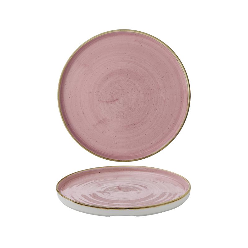 Churchill STONECAST PETAL PINK kerámia peremes lapos tányér, walled 26cm 1db, SPPSWP261